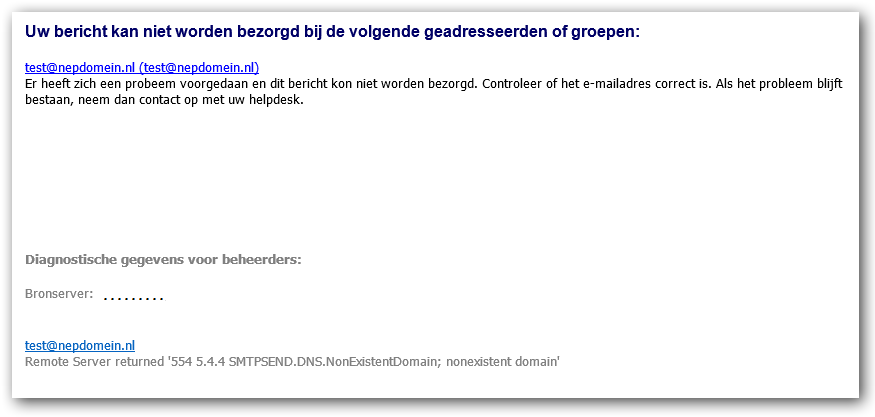 Help! Mijn e-mail wordt niet afgeleverd! 1 kan niet worden verstuurd