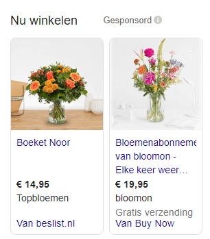 Webshop maken 5 Voorbeeld shopping ads