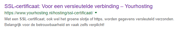 De 9 belangrijkste instellingen voor je WordPress website 3 Meta title & description voorbeeld Yourhosting