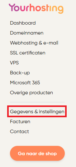 Producten overdragen gegevens en instellingen