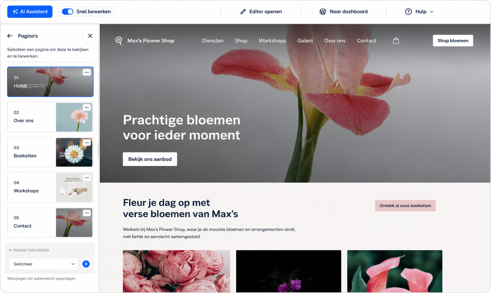 Smart Start update: website aanpassen met AI websitebouwer 2 extendify 3