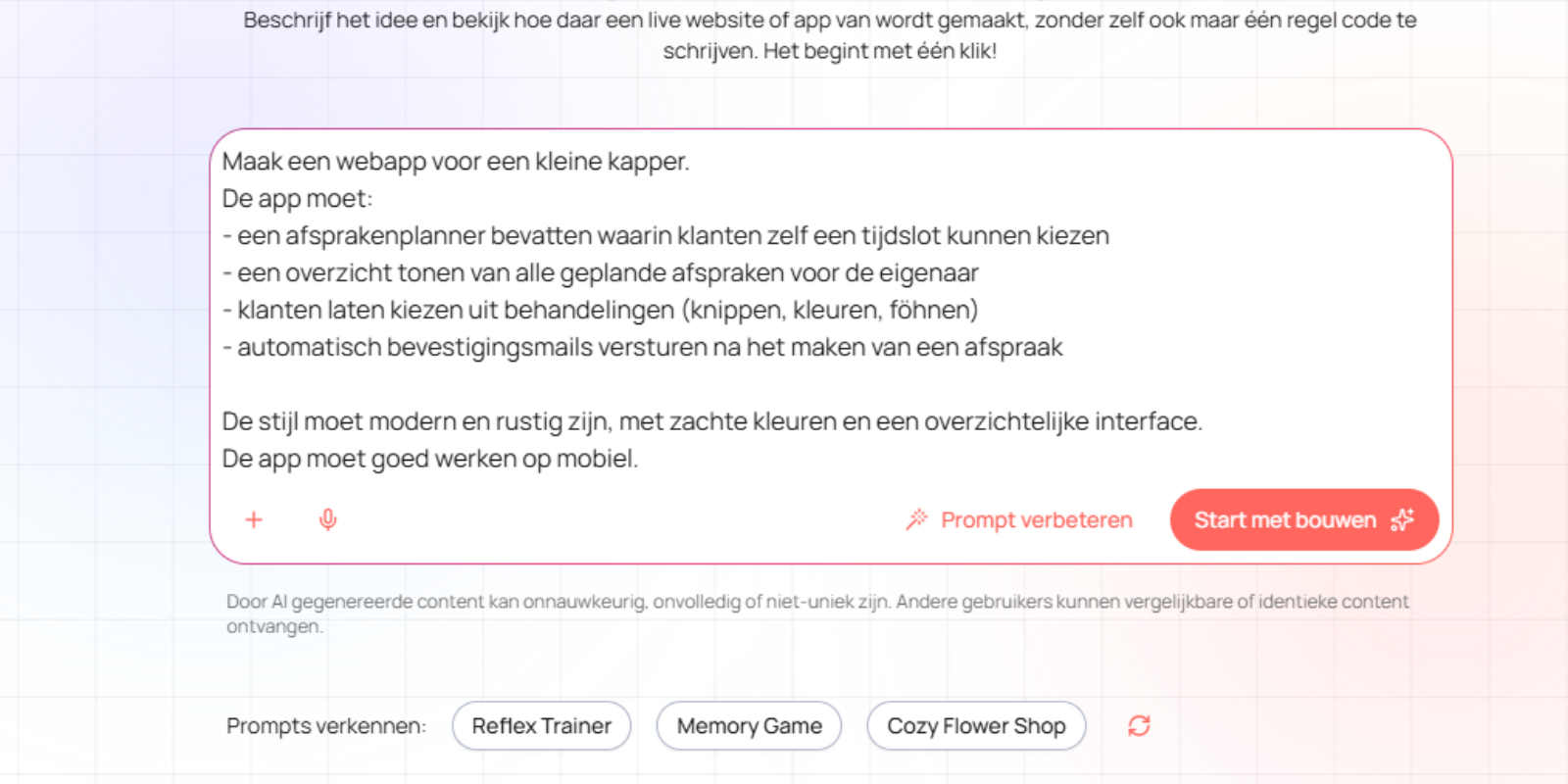 YourNova: met AI snel en zonder stress online met je eigen website of app 1 yournova-prompt